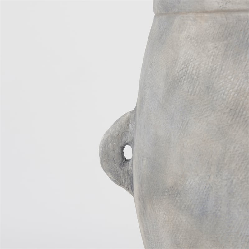 Mercana Zuma 27.2L X 18.1W X 24.4H Light Gray Ceramic Floor Vase