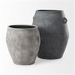 Mercana Zuma 27.2L X 18.1W X 24.4H Light Gray Ceramic Floor Vase