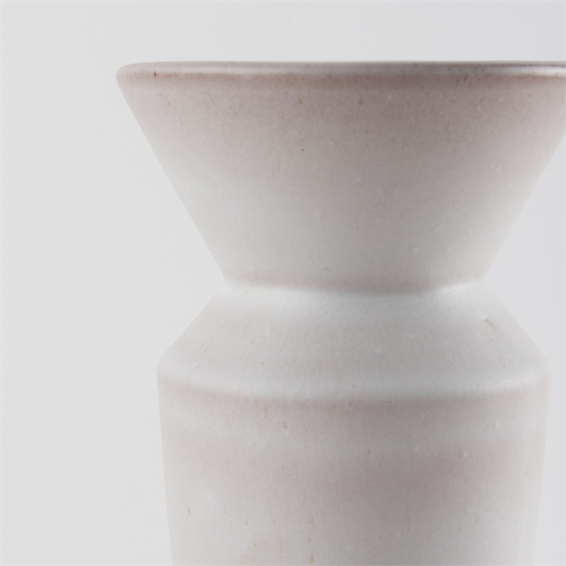 Mercana Esme 4.5L X 4.5W X 10.4H Whitewashed Ceramic Vase