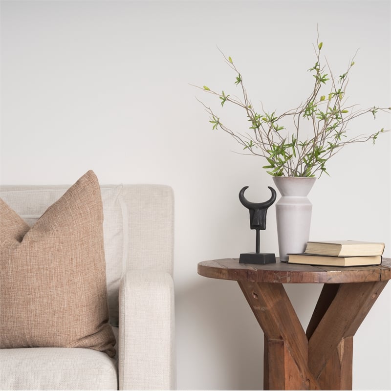 Mercana Esme 4.5L X 4.5W X 10.4H Whitewashed Ceramic Vase