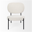 Mercana Amelia Cream Boucle W/Black Metal Upholstered Accent Chair