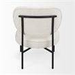 Mercana Amelia Cream Boucle W/Black Metal Upholstered Accent Chair