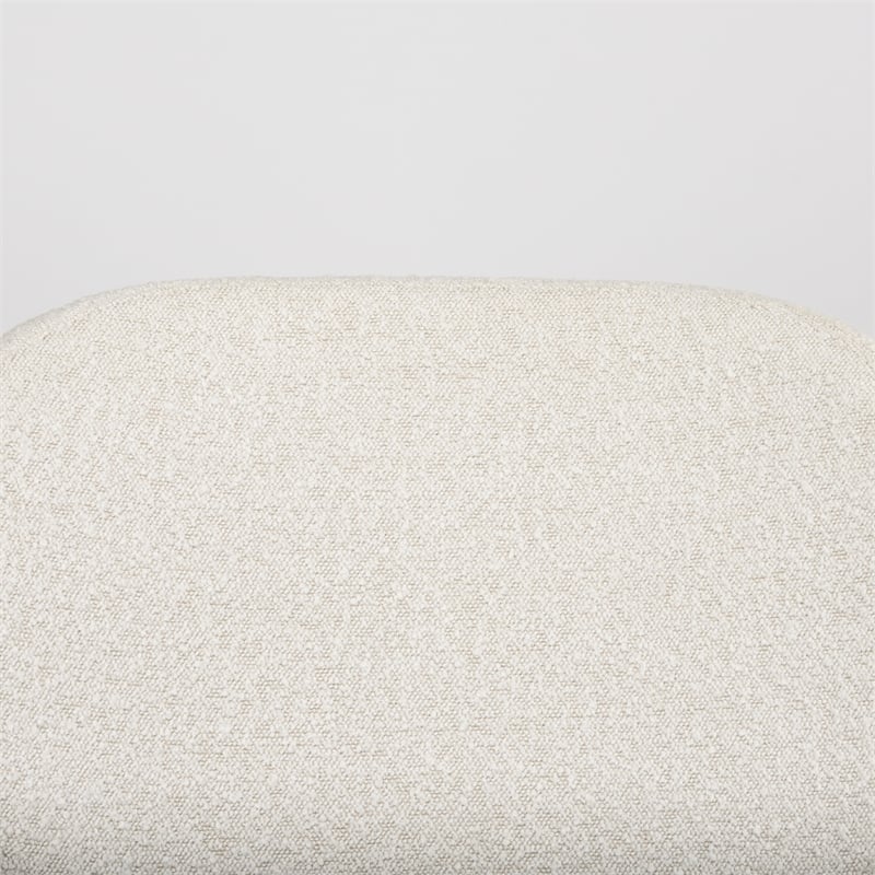 Mercana Amelia Cream Boucle W/Black Metal Upholstered Accent Chair