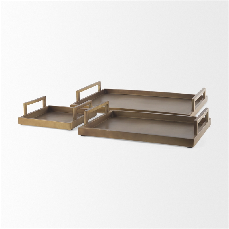 Mercana Shay Aluminium Tray - Medium in Gold