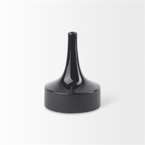 Mercana Burton 8.3H Small Glossy And Matte Black Ceramic Jug Vase