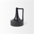 Mercana Burton 8.3H Small Glossy And Matte Black Ceramic Jug Vase