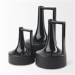 Mercana Burton 8.3H Small Glossy And Matte Black Ceramic Jug Vase