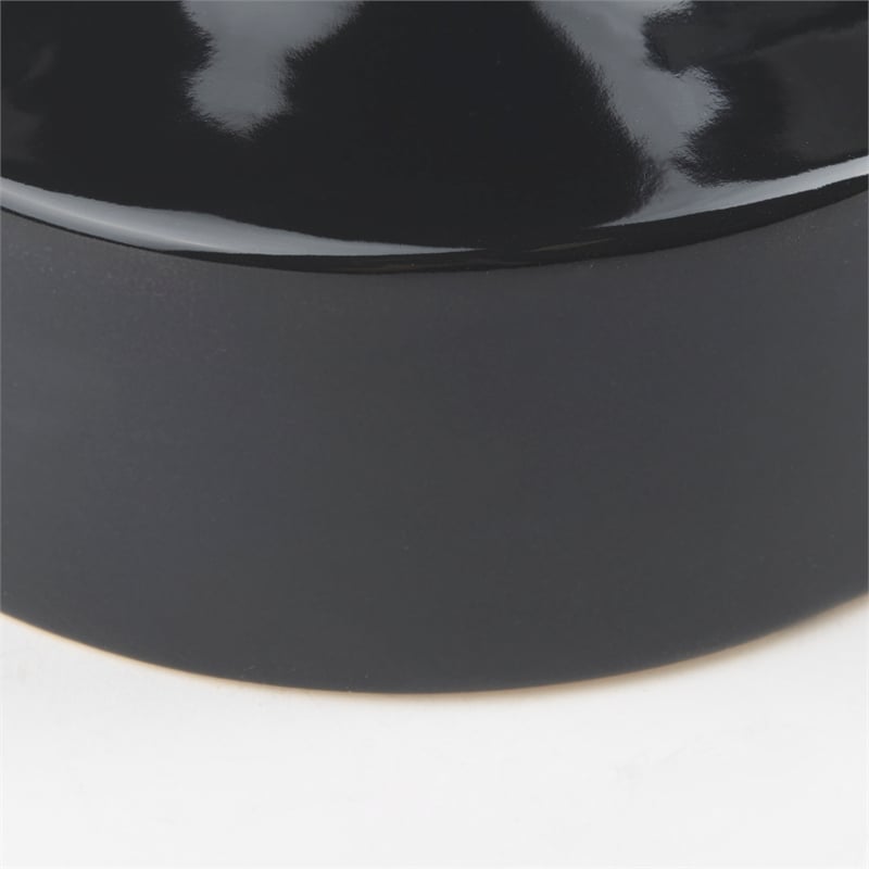 Mercana Burton 8.3H Small Glossy And Matte Black Ceramic Jug Vase