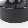 Mercana Burton 11.6H Medium Glossy And Matte Black Ceramic Jug Vase