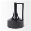 Mercana Burton 13.1H Large Glossy And Matte Black Ceramic Jug Vase