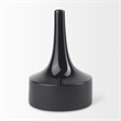 Mercana Burton 13.1H Large Glossy And Matte Black Ceramic Jug Vase