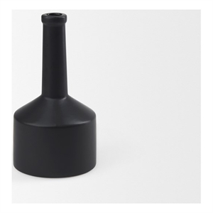 Mercana Burton 10.8H Small Matte Black Ceramic Jug Vase