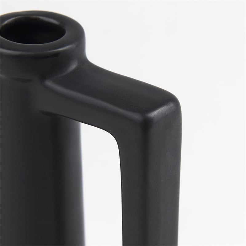 Mercana Burton 10.8H Small Matte Black Ceramic Jug Vase