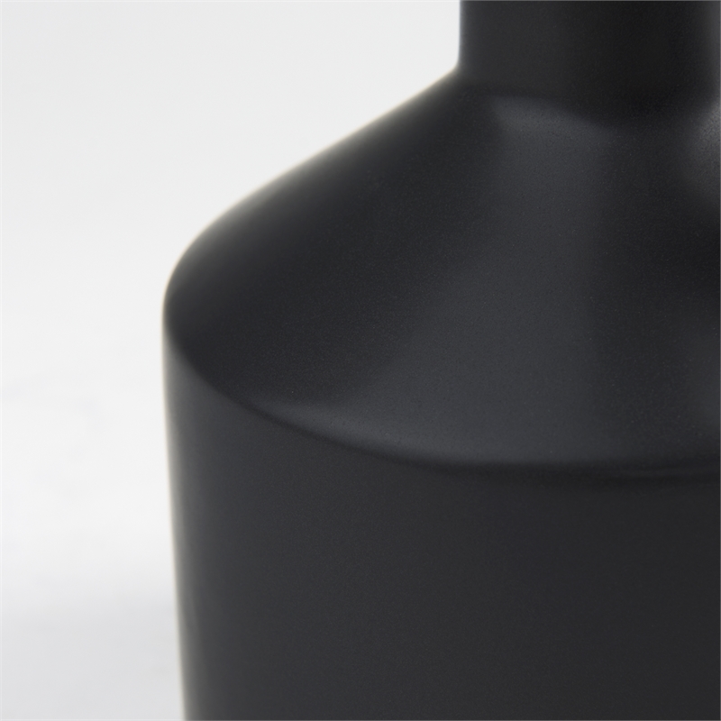 Mercana Burton 10.8H Small Matte Black Ceramic Jug Vase