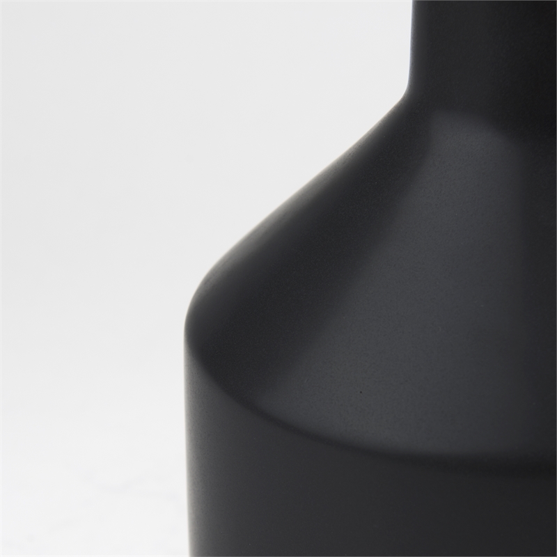 Mercana Burton 17.1H Large Matte Black Ceramic Jug Vase