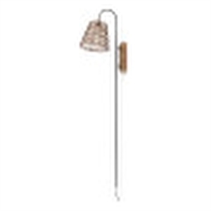 mercana kiley 28.0l x 7.0w x 15.6h brown woven shade w/black metal wall sconce