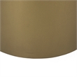 Mercana Eclipse Gold Metal Drum Base W/ Dark Brown Wood Top End/Side Table