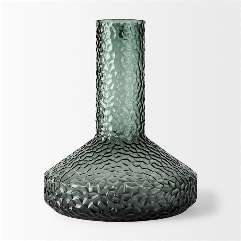 Mercana Jolene Tall Green Glass Vase