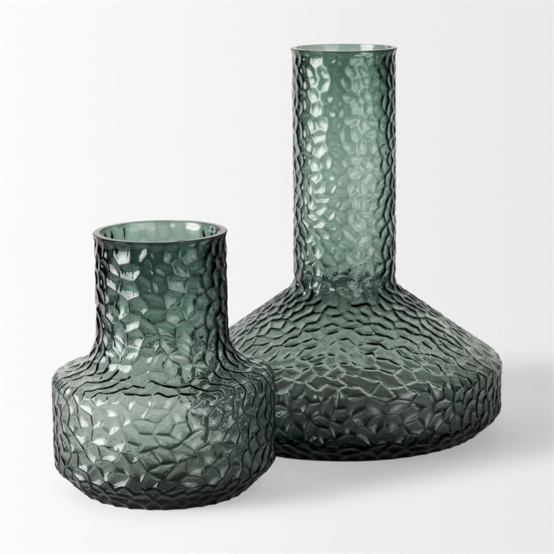 Mercana Jolene Tall Green Glass Vase