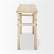Mercana Rosie Small Blonde Wood Console Table in Brown