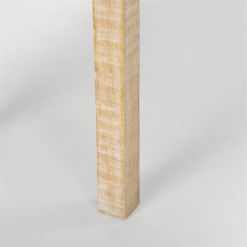 Mercana Rosie Small Blonde Wood Console Table in Brown