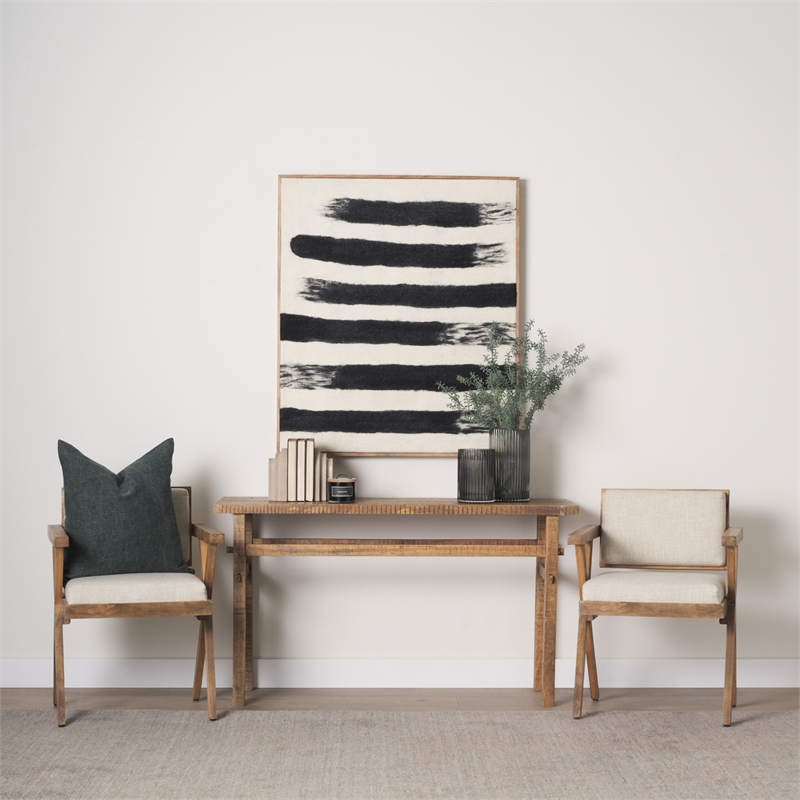 Mercana Rosie Small Brown Wood Console Table in Brown