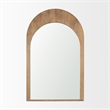 Mercana Celeste Light Brown Wood Medium Arched Mirror