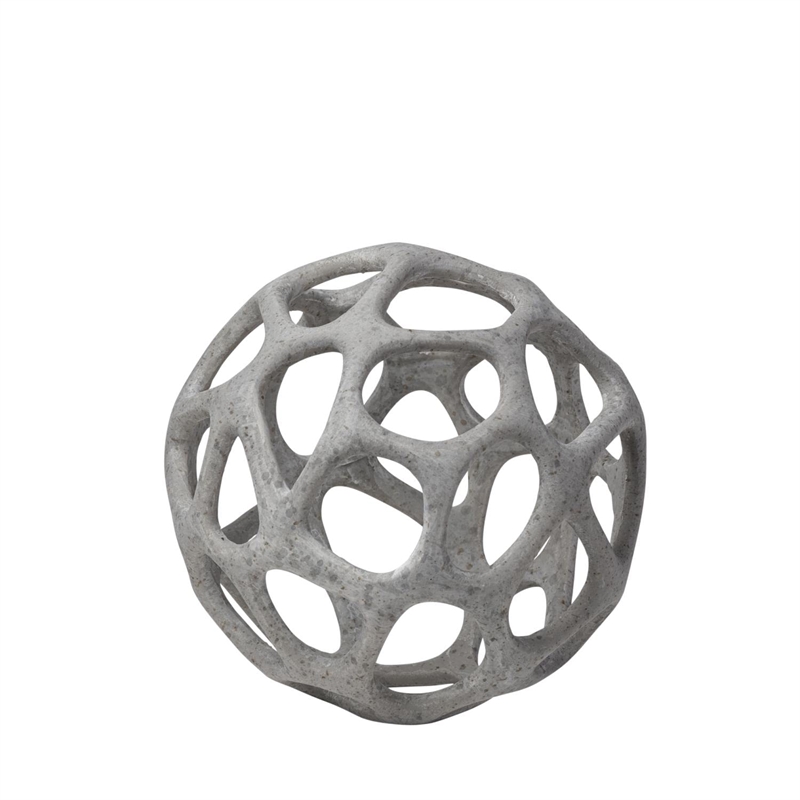 Mercana Spiro 6L X 6W Off White/Gray Hollow Decorative Orb