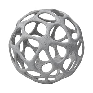 Mercana Spiro 7L X 7W Off White/Gray Hollow Decorative Orb