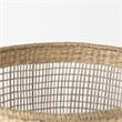 Mercana Medium Brown Seagrass Round Basket W/ Handles in Set Of 3