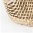 Mercana Medium Brown Seagrass Round Basket W/ Handles in Set Of 3