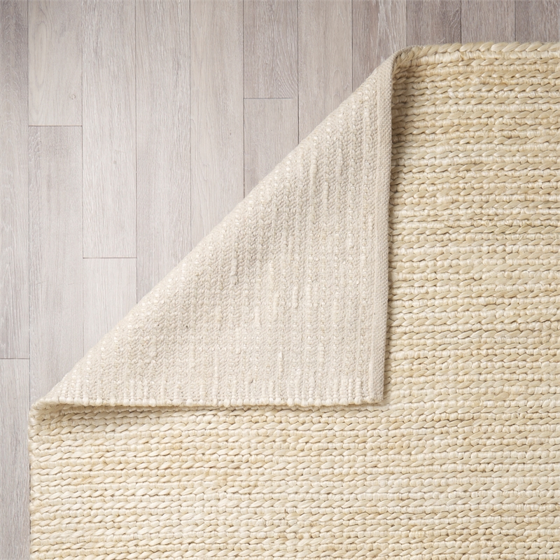 Mercana Milo 8X10 Handwoven Hemp Area Rug in Natural Golden Hue Yellow