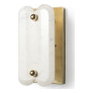 mercana stein 5l x 6w gold w/ white marble shade wall sconce
