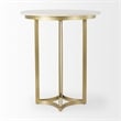 Mercana Tanner Marble & Gold Metal Bistro Table