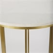 Mercana Tanner Marble & Gold Metal Bistro Table