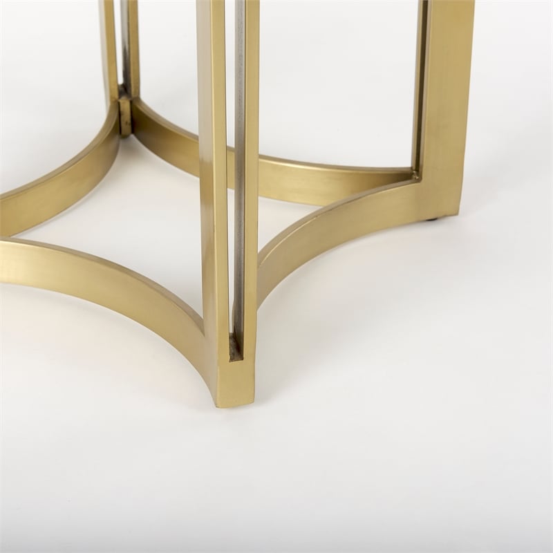 Mercana Tanner Marble & Gold Metal Bistro Table