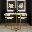 Mercana Tanner Marble & Gold Metal Bistro Table