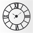 Mercana Stoke 42L X 2.0W X 42H Black Iron Round Wall Clock