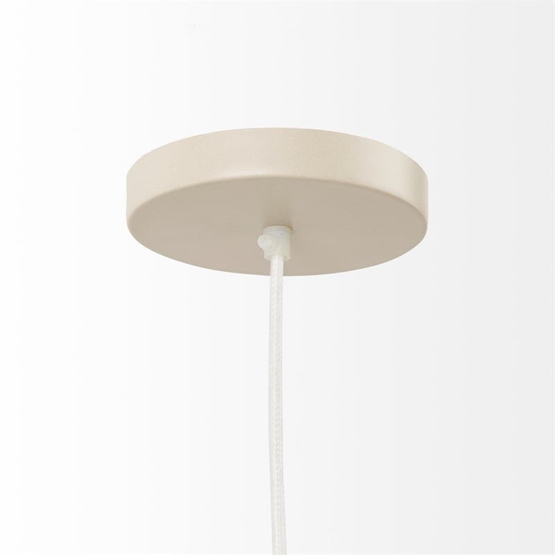 Mercana Aviario Natural Cane Cylindrical Pendant Light in Beige