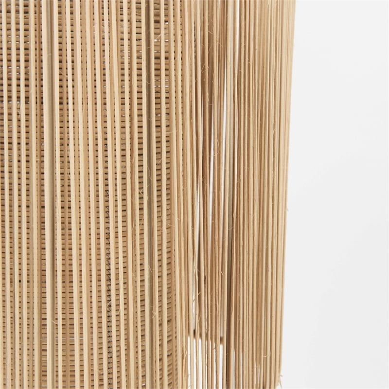 Mercana Aviario Natural Cane Cylindrical Pendant Light in Beige