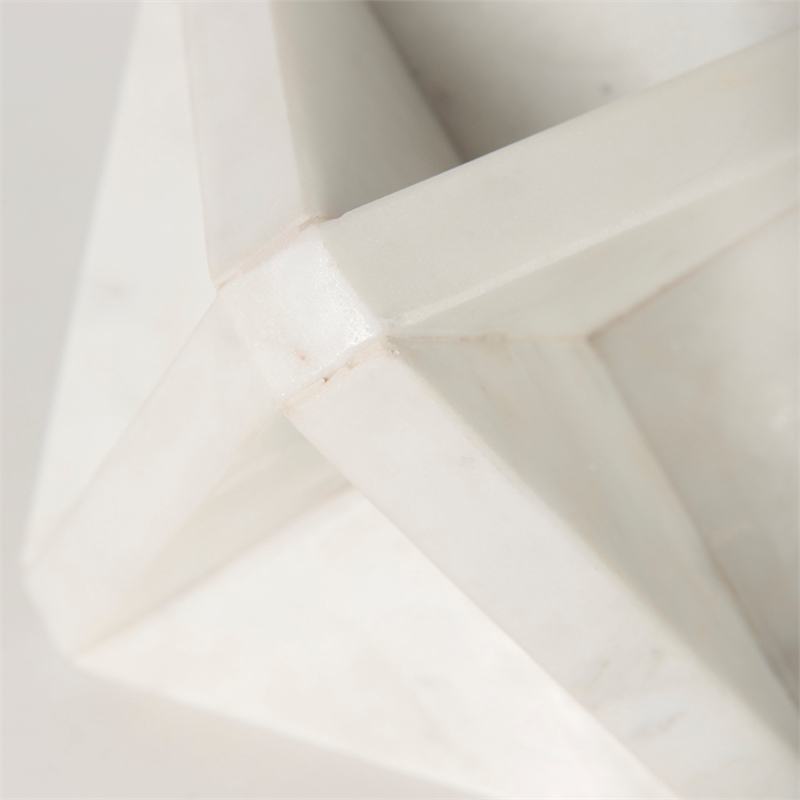 Mercana Sophia 5.5 L X 5.5 W X 8.5 H White Marble Decor Stand