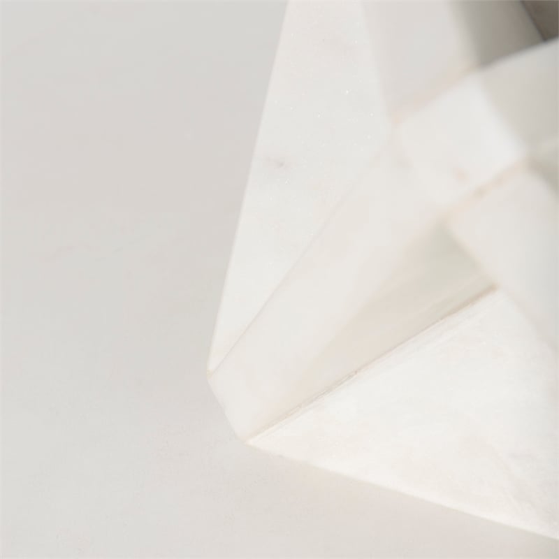 Mercana Sophia 5.5 L X 5.5 W X 8.5 H White Marble Decor Stand