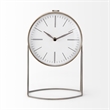 Mercana Aurus Matte Gray Metal Table Clock