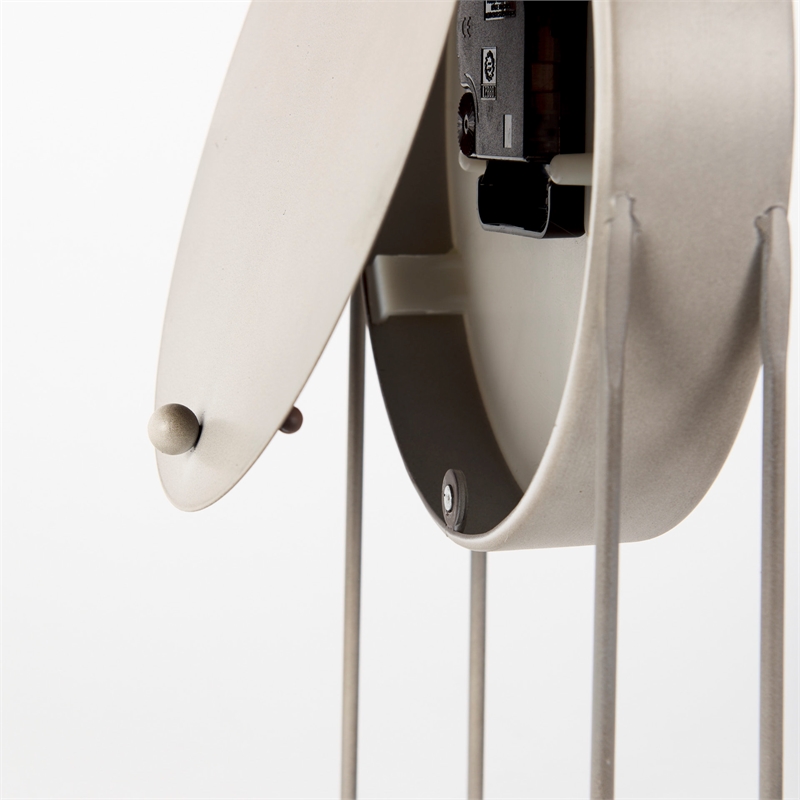 Mercana Aurus Matte Gray Metal Table Clock