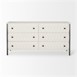 Mercana Savannah White Fir Veneer W/ Gray Metal 6-Drawer Sideboard