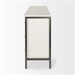 Mercana Savannah White Fir Veneer W/ Gray Metal 6-Drawer Sideboard