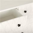 Mercana Savannah White Fir Veneer W/ Gray Metal 6-Drawer Sideboard