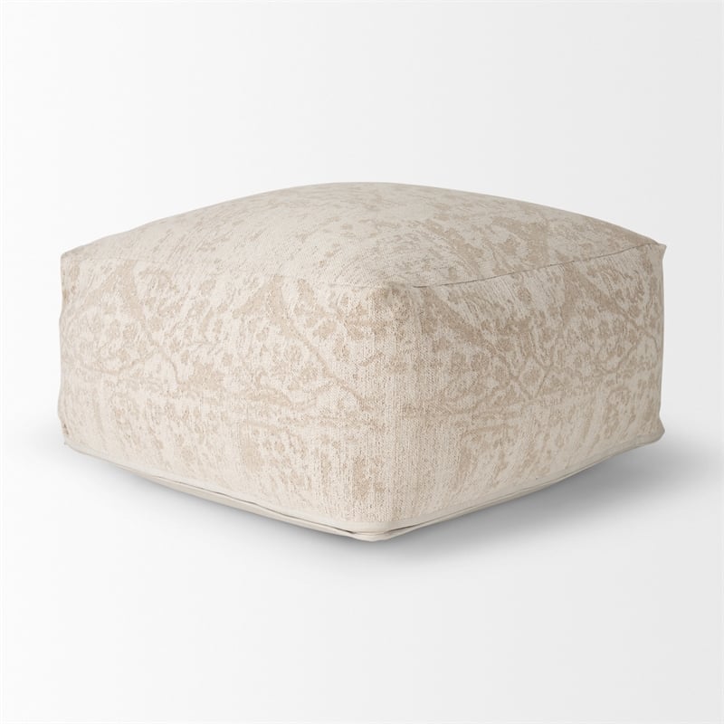 Mercana Khloe Large Cream Pouf