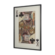 Mercana King Of Clubs Glass Framed Print Art in Black Faux-Wood Frame