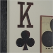 Mercana King Of Clubs Glass Framed Print Art in Black Faux-Wood Frame